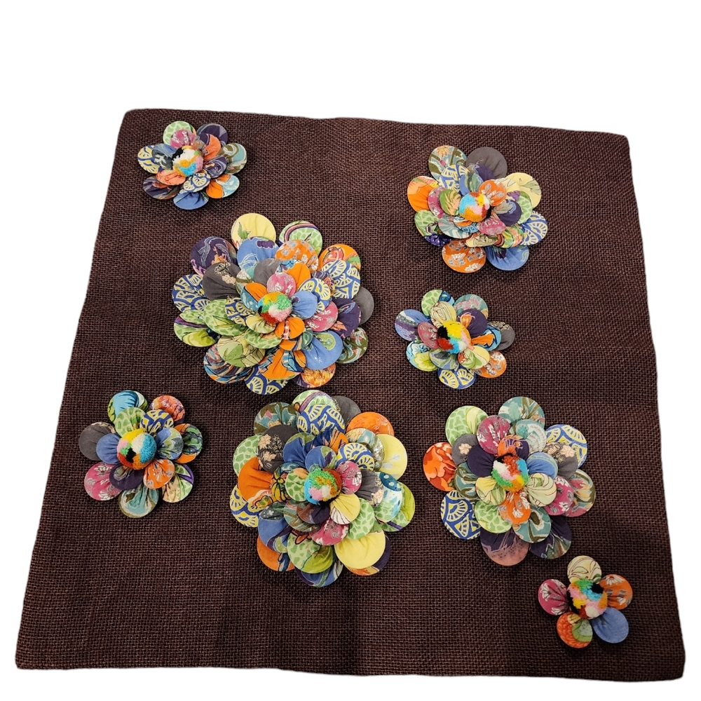 The Shop Brown Bohemian Playful Pillow Cover 16" x 16" NWT